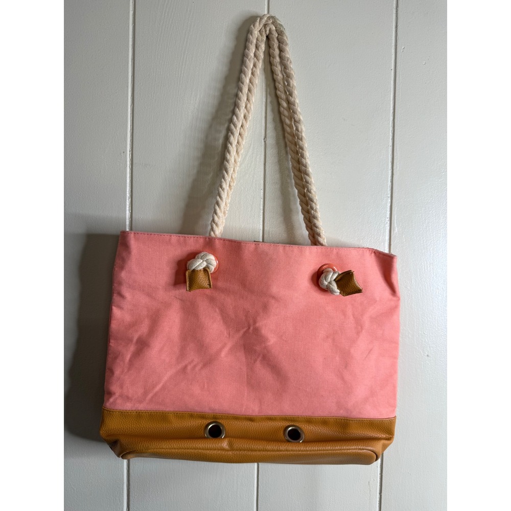 Disney Moana Pua Pig Tote Bag Women's Beach Purse Rope Handle Snap Closure